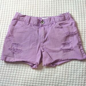 Place distressed purple cotton shorts size 10